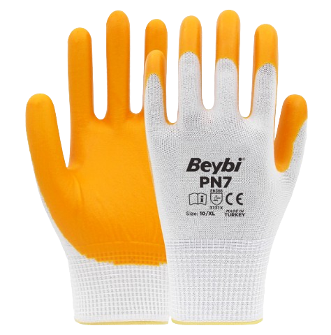 BEYBİ PN7 NİTRİL ELDİVEN SARI 10 NO